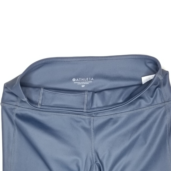 Athleta Women's Gray Active Workout Leggings, SP - Picture 3 of 8